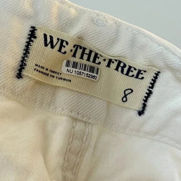 FREE PEOPLE x We The Free Emmy Denim Skort in Wash White Size US 8 - Picture 8 of 10
